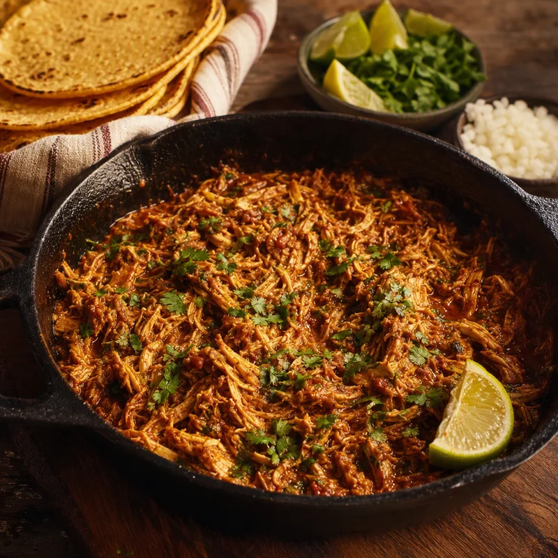 Ranchero Chicken Tacos with Blender Chile Sauce