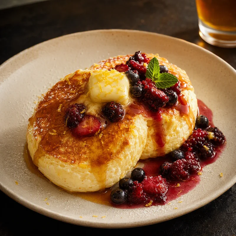 Soufflé-Style Lemon Ricotta Pancakes