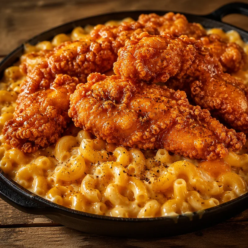 Honey Pepper Chicken Mac and Cheese