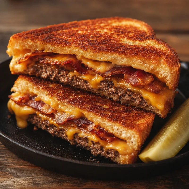Sourdough Bacon Cheeseburger Melt