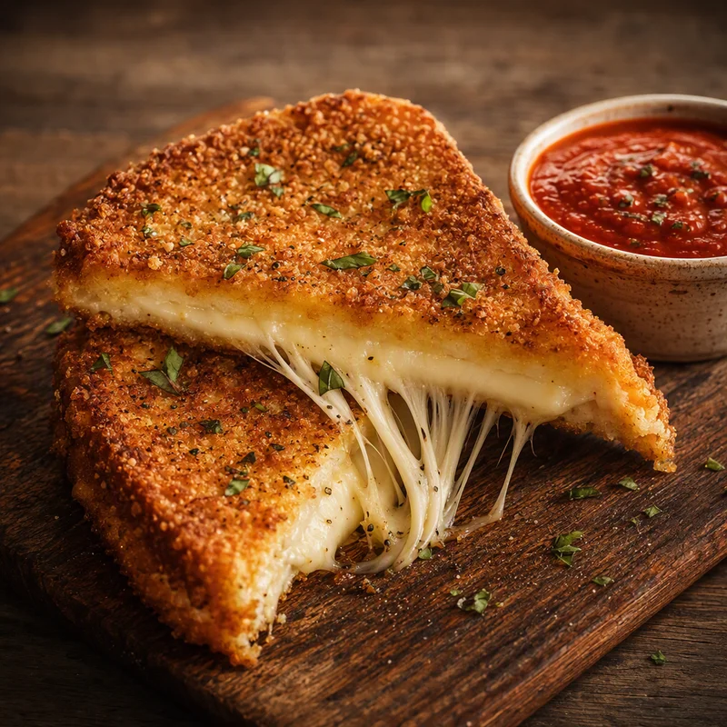 Fried Mozzarella Grilled Cheese
