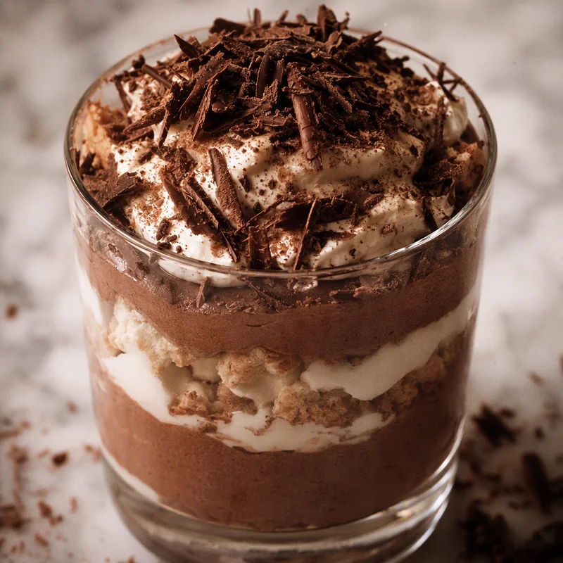 No-Bake Chocolate Mousse Parfaits with Amaretti Crumbs