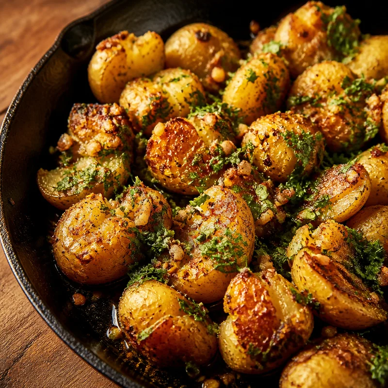 Spicy Garlic Cilantro New Potatoes